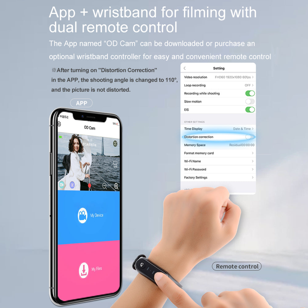 ORDRO EP6PLUS 4K 30FPS Wearable Video Camera Anti-Shake Head Mounted Camcorder ORDRO EP6PLUS 4K 30FPS Wearable Video Camera Anti-Shake Head Mounted Camcorder